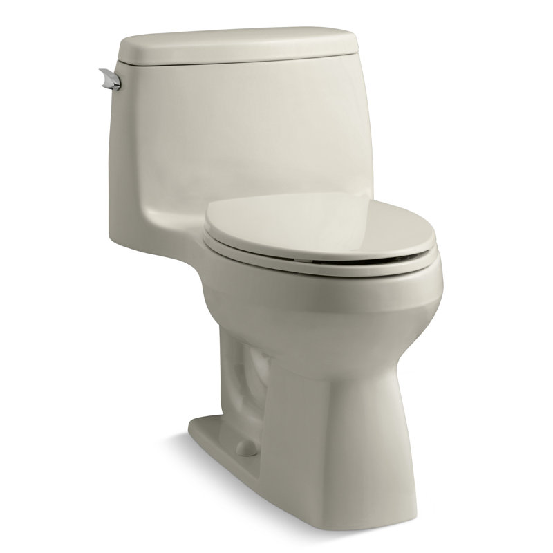 K38100,47,7 Kohler Santa Rosa Comfort Height OnePiece Compact Elongated 1.28 GPF Toilet with K38100,47,7 Kohler Santa Rosa Comfort Height OnePiece Compact Elongated 1.28 GPF Toilet with